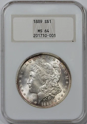 1889 Morgan Dollar, NGC (OH Fatty) MS64
