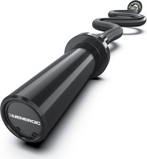 47" Olympic EZ Curl Bar 500-lbs Capacity Steel Barbell Suitable for 2" Weight Pl