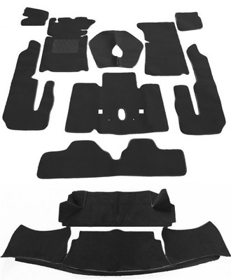 Teppich m. Rückwand für Alfa Romeo Spider Fastback Velours Schwarz 1978-1989