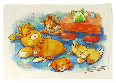 Pokemon Pamo Pattern Gauze Blanket Pillow Cover Soft Breathable Summer Sheet