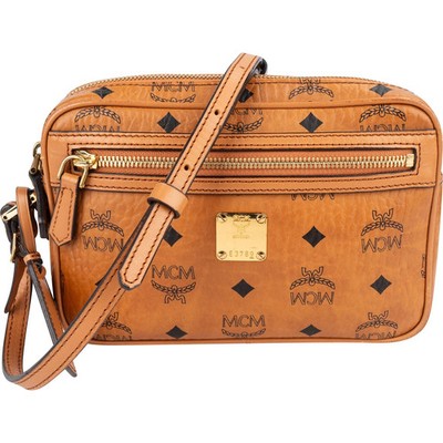MCM Monogram Visetos Camera Crossbody Bag Tasche