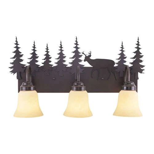Bryce 3-Light Bathroom Light in Rustic Style 13.75 Inches Tall and 24.75 Inches - Picture 1 of 5
