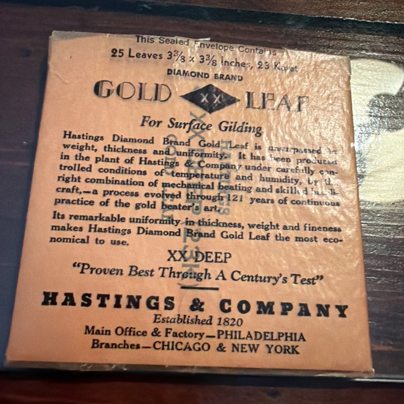 Hastings & Company Opened Pack Gold Leaf 23k Appears All Is There 3 3/8 X 3 3/8