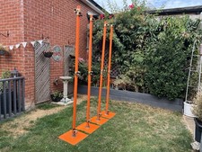 4x Exhibition Stand Corner Supports Events Pub Office Partition Orange Scaffold