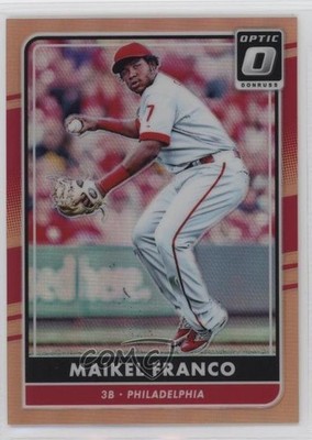 2016 Panini Donruss Optic Orange 116/199 Maikel Franco #140 gh4