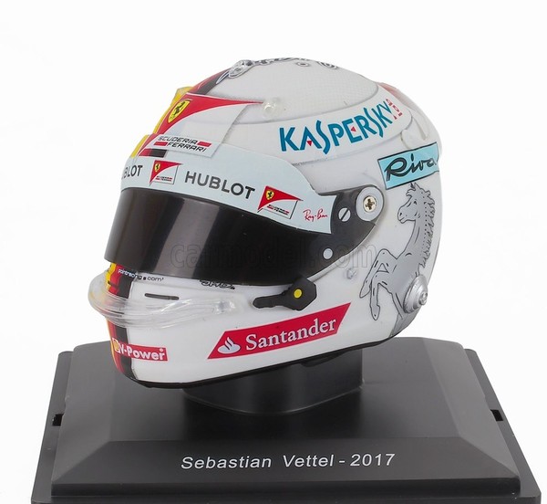 Modellauto Statisch F1 Helm Sebastian Vettel Ferrari SF70H 2017 Massstab 1/5-image