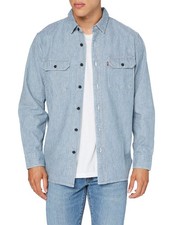 Levis Herren Hemd Freizeithemd CLASSIC WORKER HICKORY STRIPE RINSE, Blau/Weiß XS