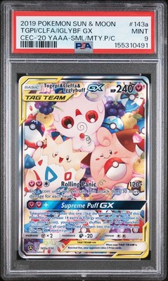 Pokemon Togepi & Cleffa & Igglybuff GX 143a/236 2020 Small But Mighty PSA 9