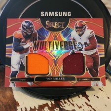 2025 Panini Select Von Miller Multiverse Memorabilia Mvj-vmr Broncoscommanders