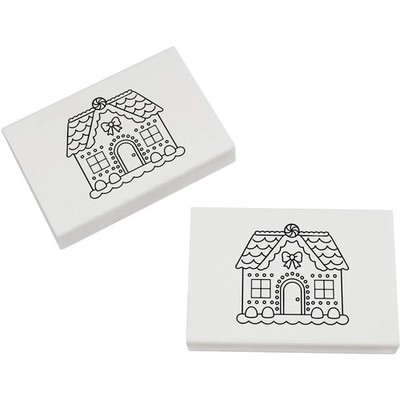 2 Radiergummis / Gummis ''Lebkuchenhaus'' 45 mm (ER00049013)