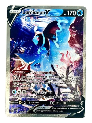 Lumineon V 156/172 Ultra Rare Brilliant Stars Pokemon Near Mint