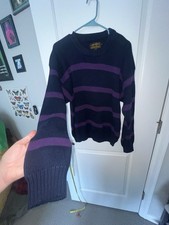 Eddie Bauer Men's size XL vintage 80s blue stripe cotton sweater