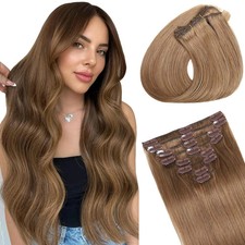 Straight Clip In Hair Extensions 120G 100 Real Human Hair 8pcs