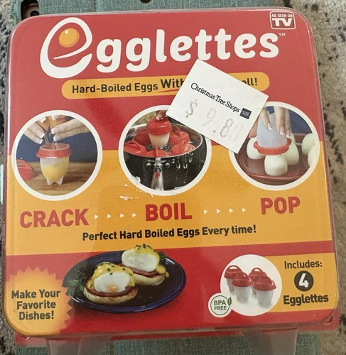 Hard Boiled Eggs Every Time without the Shell-  4 Egglettes Egg Cooker Egg Cups 