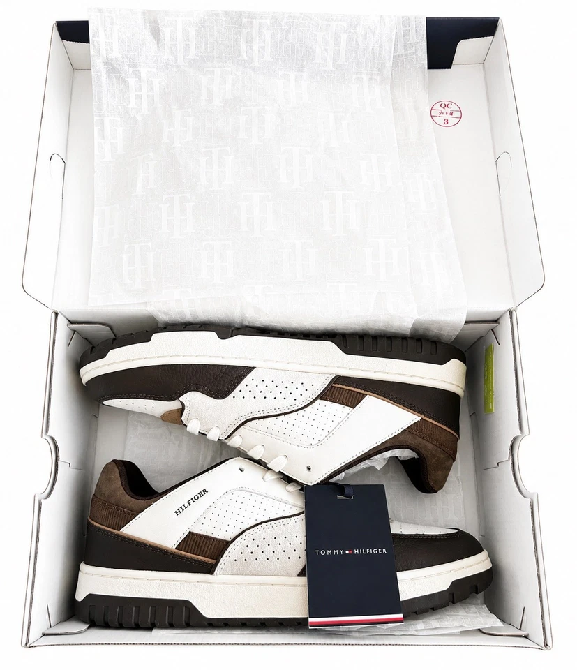 Tommy Hilfiger TH Basket Modern Street LTH Taille 42 Neuves Cuir FM0FM05211 - Photo 4/4
