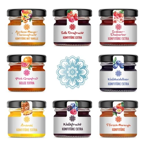 Frühstück-Adventskalender mit Marmelade & Konfitüre Fruchtaufstrich Gelee 720 g - Bild 4 von 10