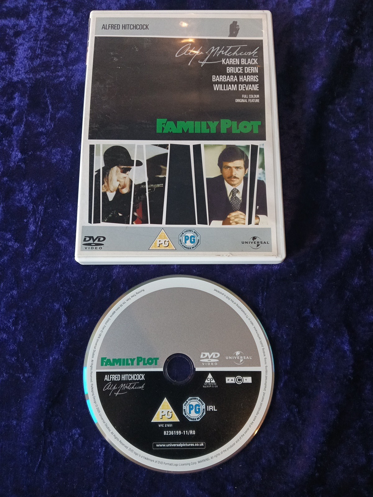 DVD FAMILY PLOT ALFRED HITCHCOCK CLASSIC THRILLER UK R2 BLACK DERN HARRIS