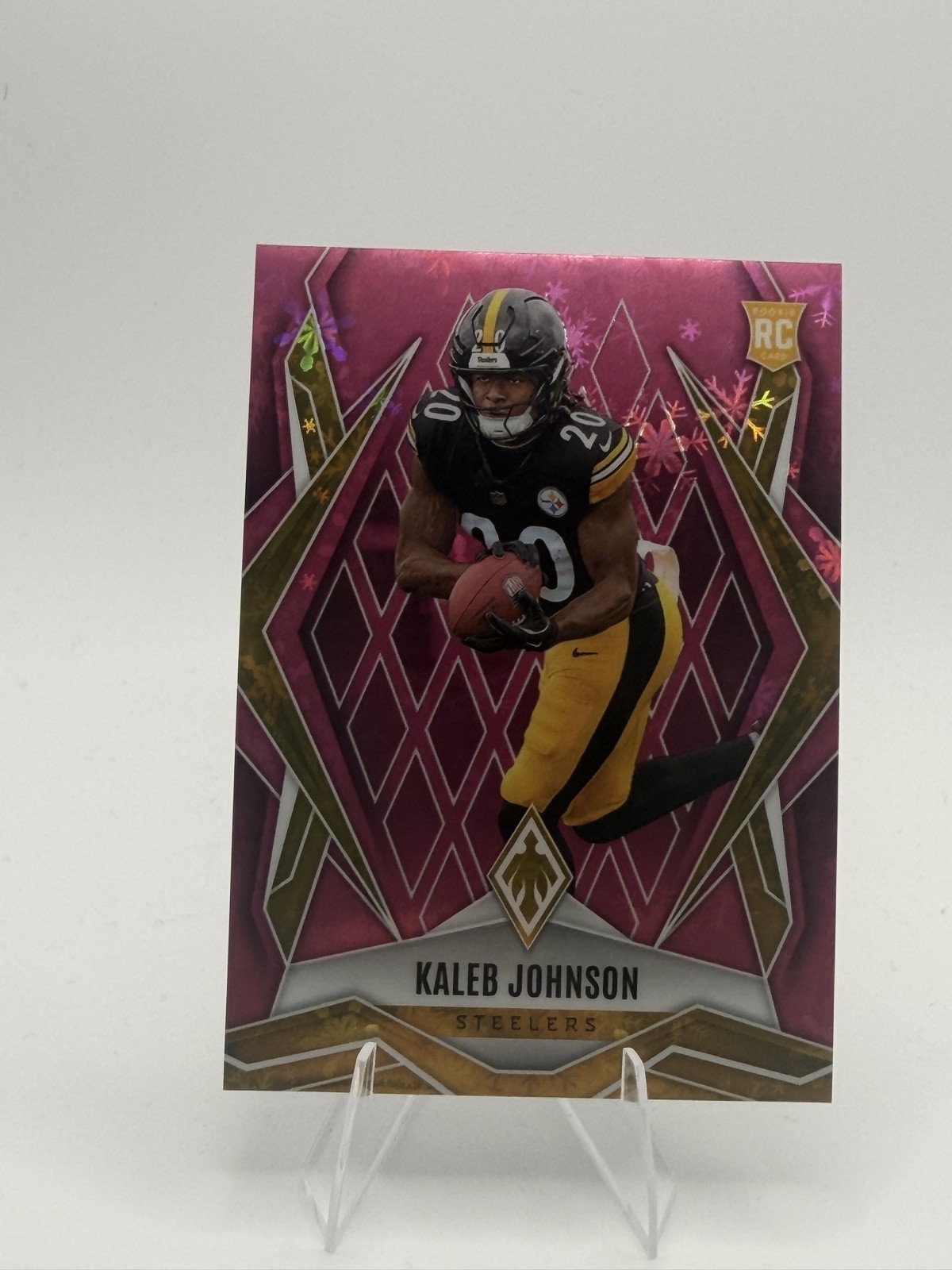 2025 Panini Phoenix - Rookies Kaleb Johnson #182 Pink Winter /299 (RC)