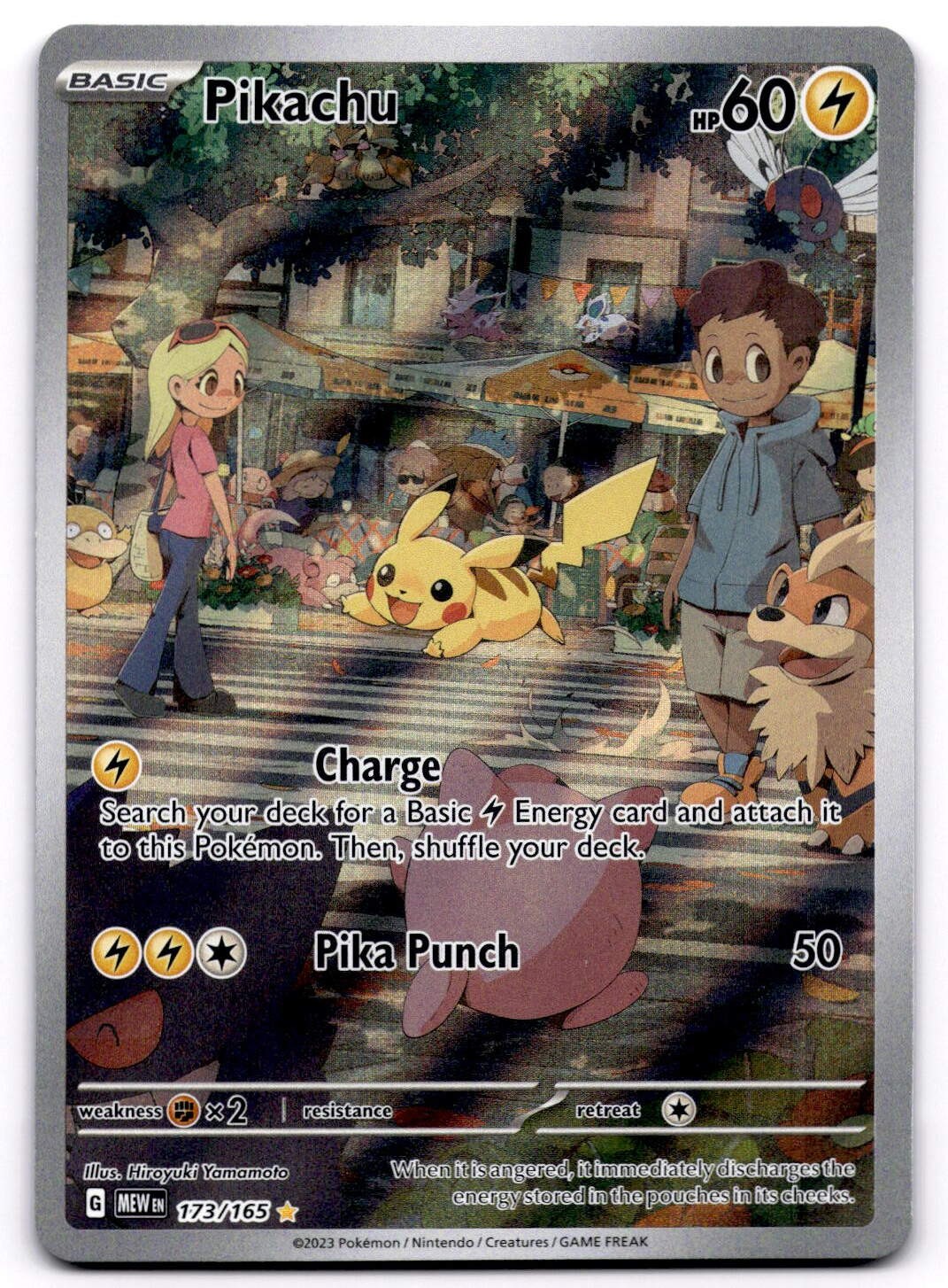 Pikachu 173/165 SV Scarlet & Violet 151 Illustration Rare Pokemon Card - NM