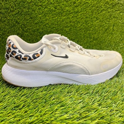 Nike React Escape Run Leopard Womens Size 10 Ivory White Running Shoes Sneakers