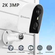 Galayou Wireless 2K Security Cameras Outdoor Battery Powered AI Motion Detection