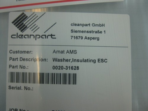 Applied Materials/AMAT 0020-31628 Washer Insulation ESC - Picture 2 of 2