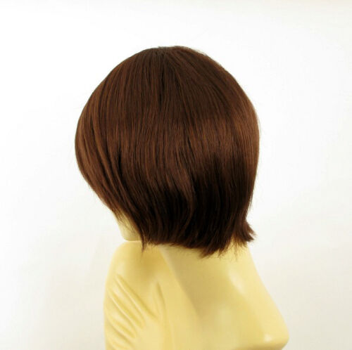short wig woman smooth dark brown wig woman copper REF BLANDINE 31 - Picture 4 of 9