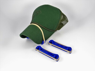 3 Visor Bender Set -BLUE- Bender Bill Baseball Golf Trucker Hats Perfect Curve
