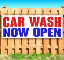 CAR WASH NOW OPEN Advertising Vinyl Banner Flag Sign Many Sizes