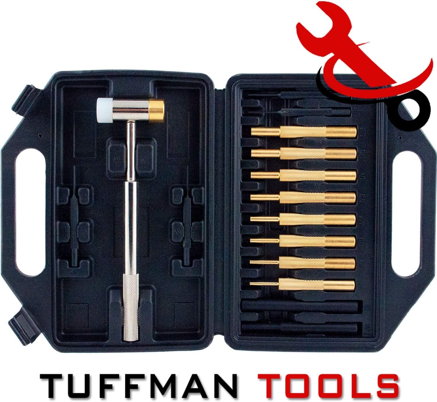 Brass Punch Set with Hammer – Brass/Polymer Hammer, Steel, Plastic Punches & ...