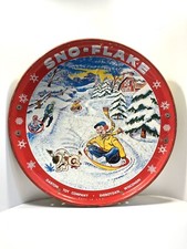 Vintage Sno-Flake Metal Sled Saucer Garton To...
