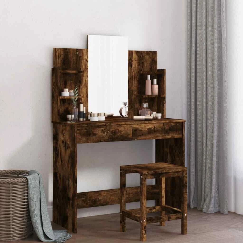 Smoked mirror 2024 dressing table