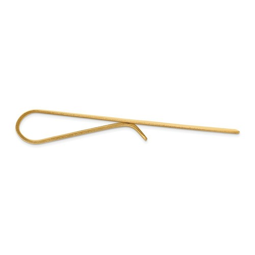 14k 14kt Yellow Gold Tie Bar 50mm X 6.5mm - Picture 2 of 3