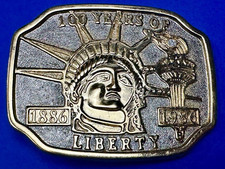 Statue Of Lady Liberty 100 Years Of Liberty Gold Silver Color NYC Belt Buckle