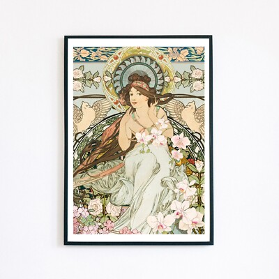 Art Nouveau 1920's Vintage Collage Illustration 7x5 Home Decor Retro Wall Print 