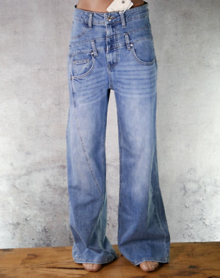   ITAIMASKA Weites Bein Schlaghose Wide Leg Doppelter Hoher Bund 34-42 *442
