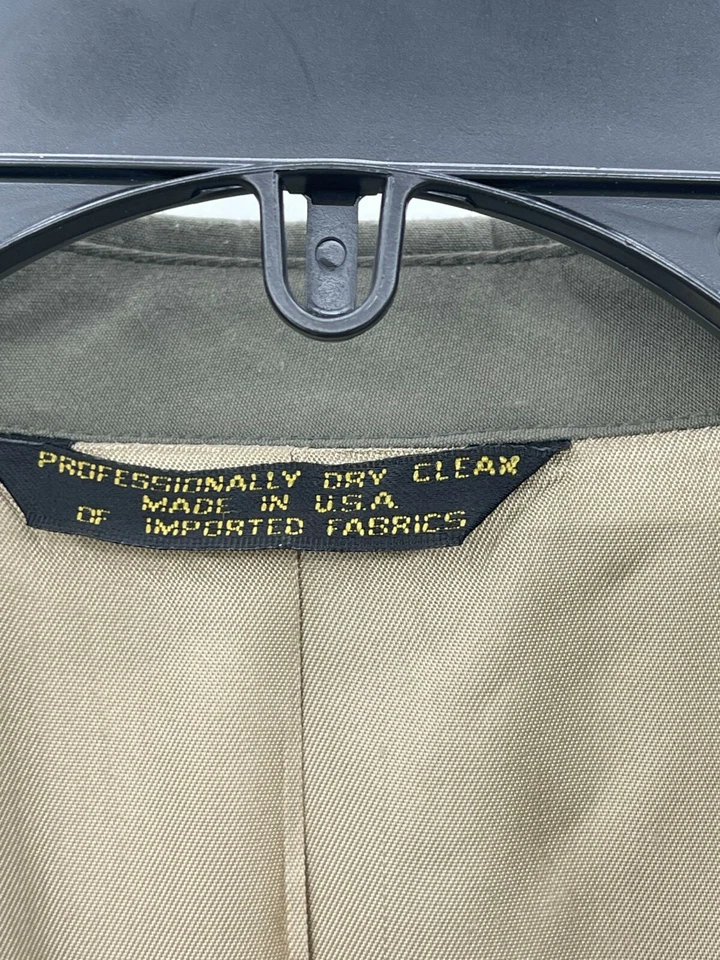 LL Bean Blazer Abrigo Deportivo Para Hombres 42T Verde Oliva Dos Botones Forrado Traje Chaqueta Foto 3 de 4