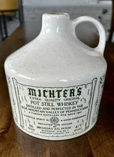 Vintage 1960’s Michter's Whiskey Jug Bottle 4/5 Quart Crock Pot Still
