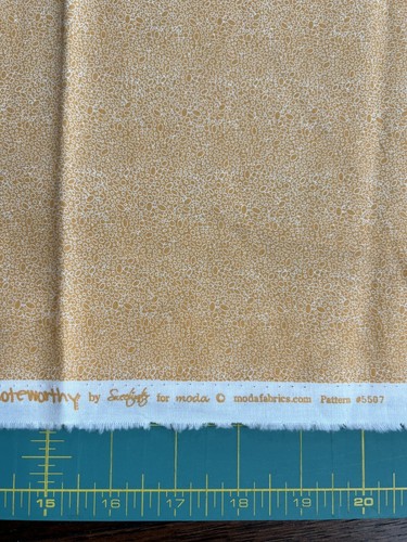 MODA Noteworthy By Sweetwater- Orange With White Pebble Fabric -1 1/2 Yards RARE - Picture 3 of 3