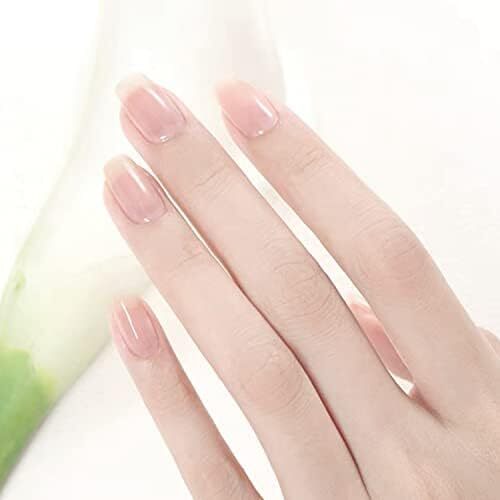 4Pcs Jelly Nude Pink Milky White Rose Gel Nail Polish Set Sheer Clear Crystal - Picture 6 of 6
