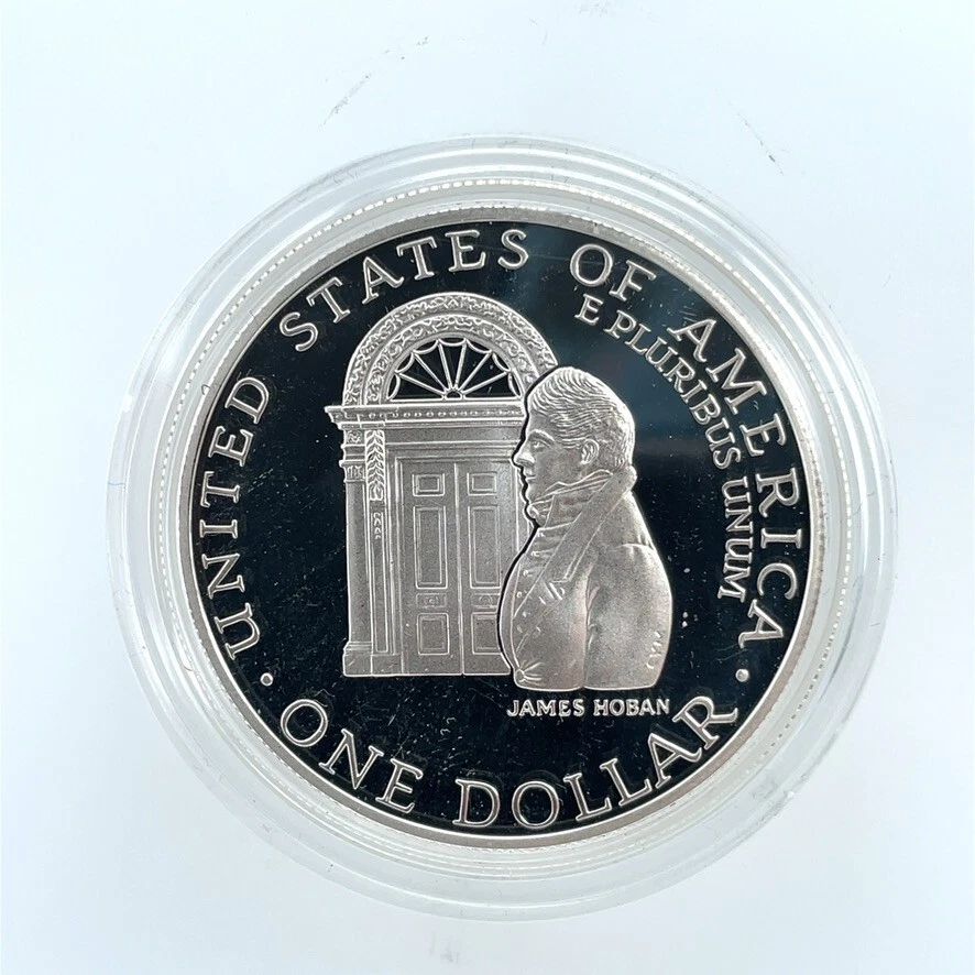 1992 W White House 90% Silver Proof Commemorative Dollar in Capsule - Image 3 of 4