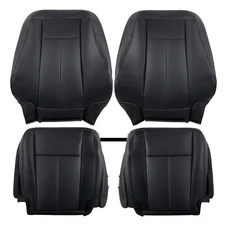 Front Leather Perforated Seat Cover Black For 2007-2014 Ford Expedition Limited