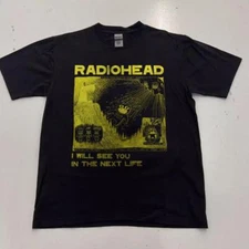Remake Radiohead band 90s black T shirt classic tee Men Women rare NH17125