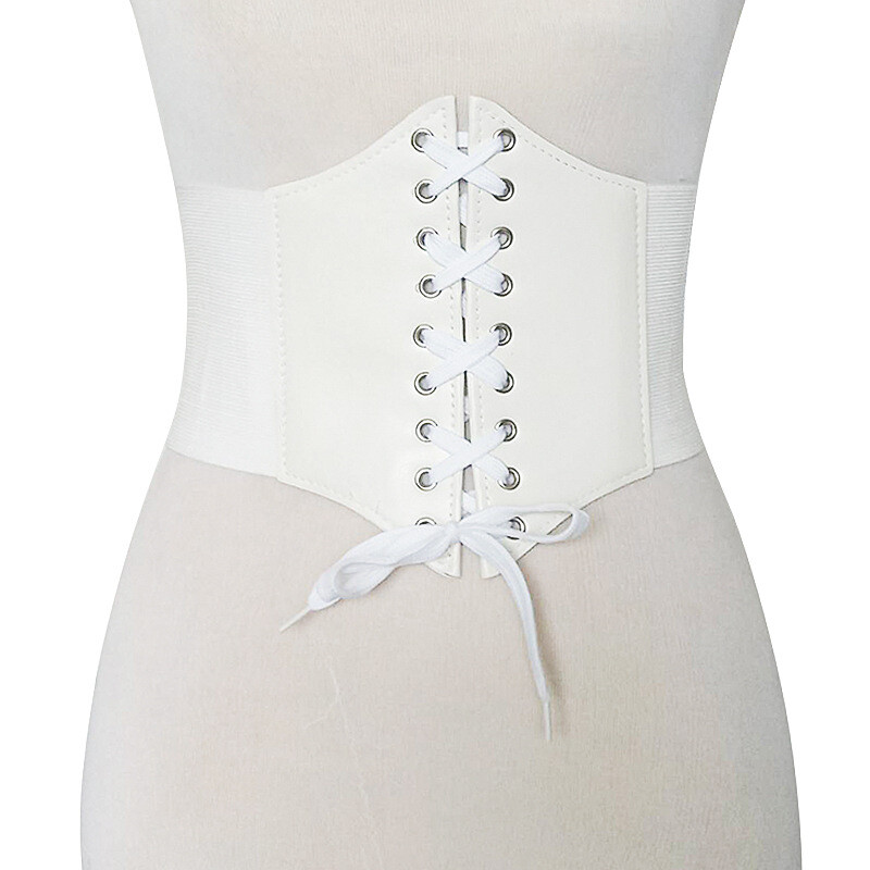 Women Ladies Wide Corset Belt Cincher Waist Belt Elastic Stretch Body