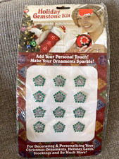 Holiday Xmas Gemstone Kit Bedazzle Stick On Decorate Ornaments, Stockings, Cards