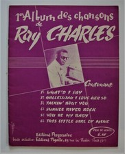 RAY CHARLES. ALBUM DES CHANSONS.PARTITIONS CHANT ET PIANO. 1959