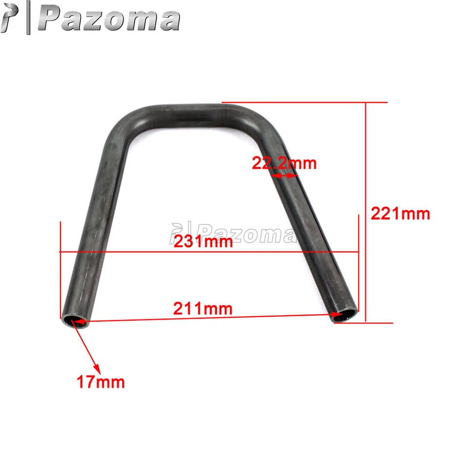 Marco de asiento trasero tubo gris plata 7/8" aro extremo rastreador para Honda CBR1000F Suzuki Foto 3 de 4