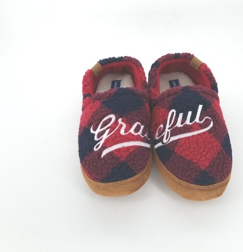 4486 Life Is Good Womens Berber A-Line Grateful Red/Navy Buffalo Slipper 7M US - Picture 6 of 8