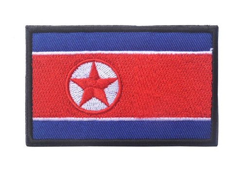 Insignia bordada de gancho y bucle de la bandera de Corea del Norte de Corea del Sur - Imagen 7 de 7