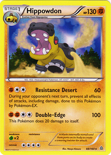 Pokemon - Hippowdon - 88/160 - Holo Rare - XY - Primal Clash - NM
